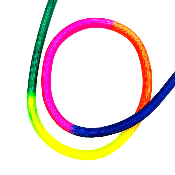 Nylon Rope Lead - Neon Rainbow