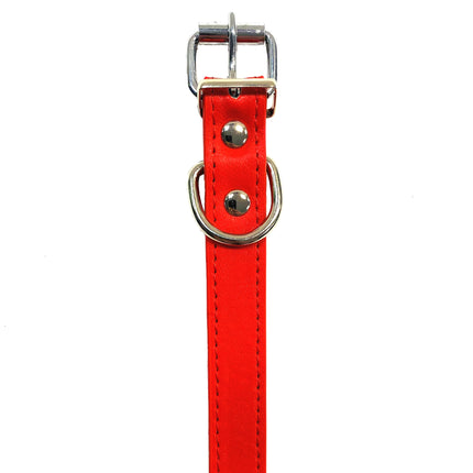 Adjustable PU Collar - Red