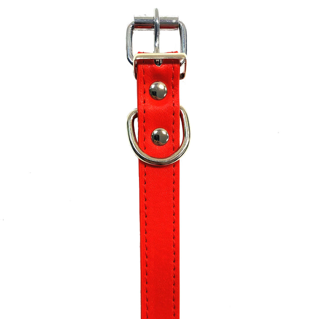 Adjustable PU Collar - Red