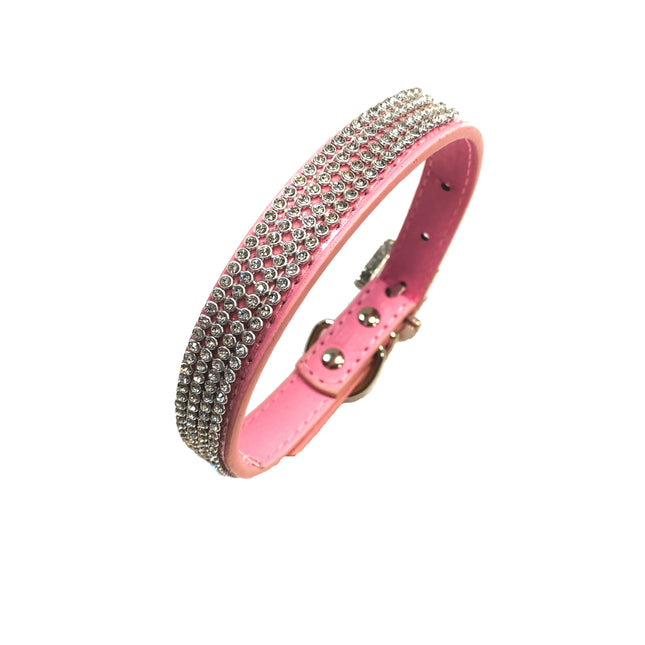 Sparkle PU Collar - Pink