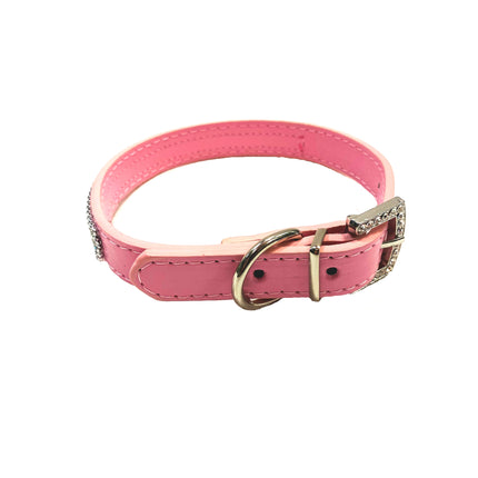 Sparkle PU Collar - Pink