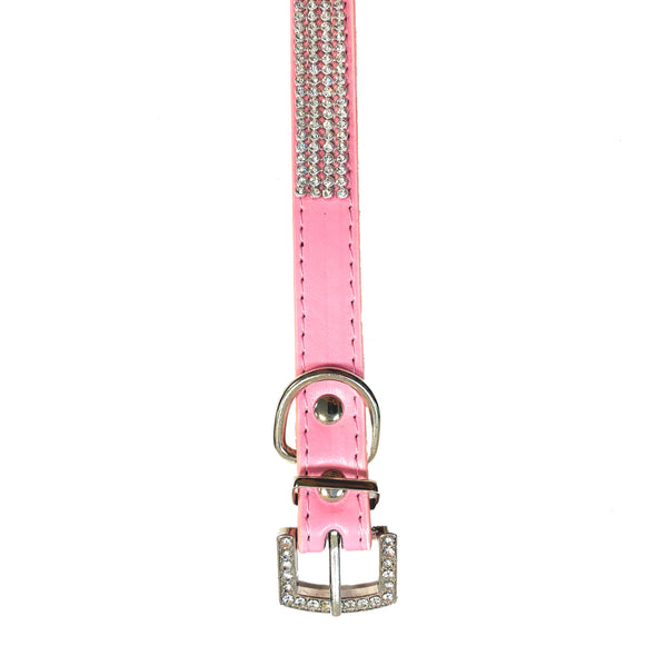 Sparkle PU Collar - Pink