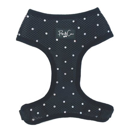 Mesh Harness with Swarovski Crystals in Black