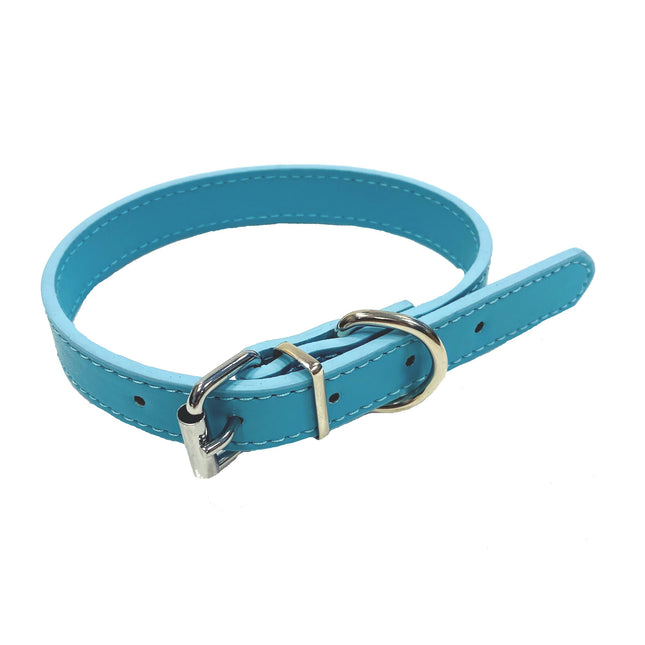Adjustable PU Collar - Light Blue