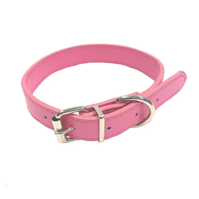Adjustable PU Collar - Baby Pink