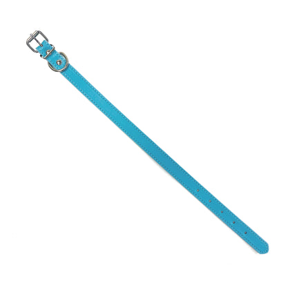 Adjustable PU Collar - Light Blue