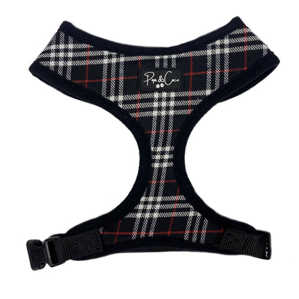 Tartan Adjustable Canvas Harness - Black