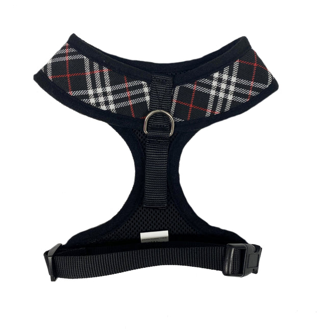 Tartan Adjustable Canvas Harness - Black