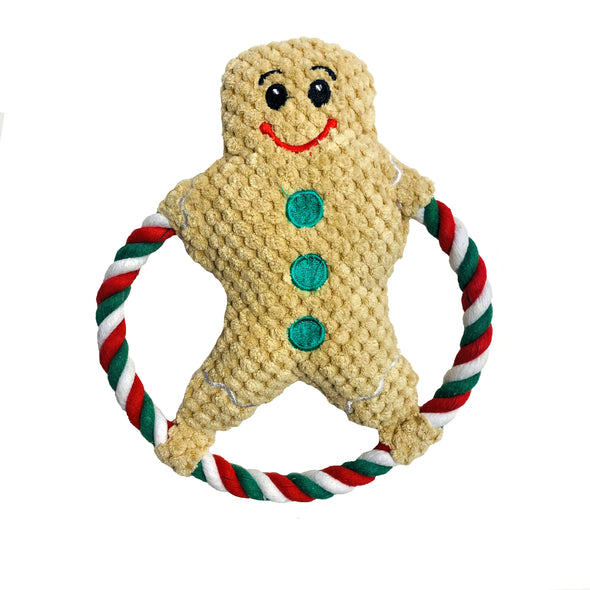 Gingerbread Rope Dog Toy