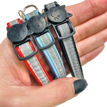 Cat Collar - PU Leather - Reflective