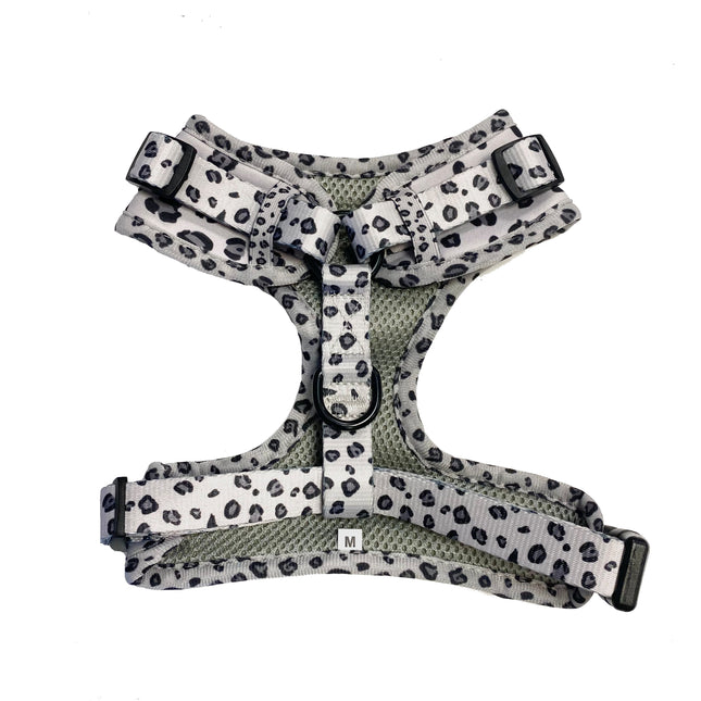 Leopard Shades of Grey Fully Adjustable Harness