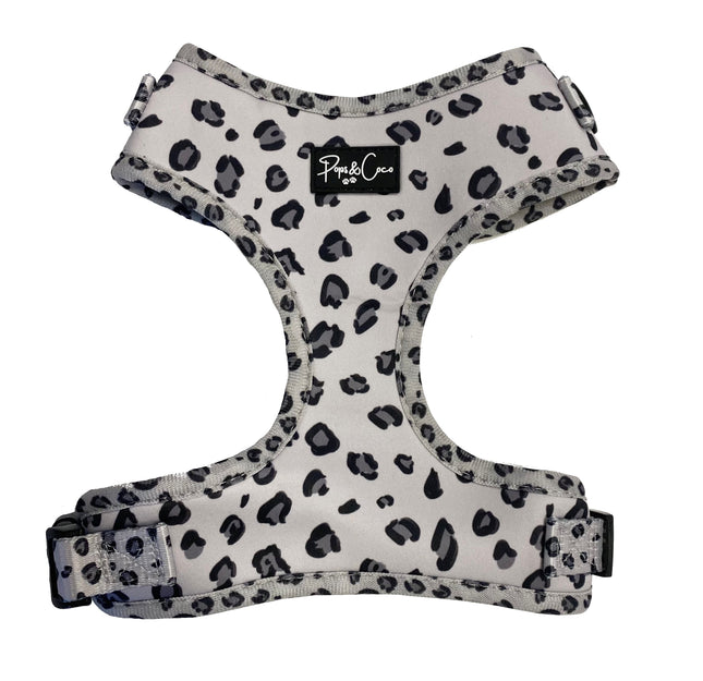 Leopard Shades of Grey Fully Adjustable Harness