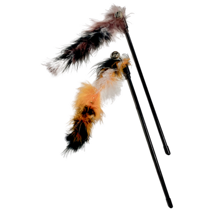 Long Feathered Teaser Wand