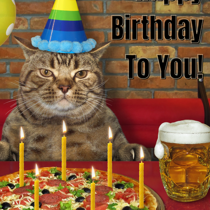 Pizza Perfect Birthday Card