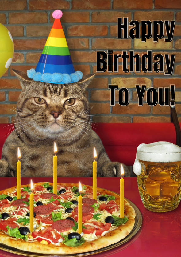Pizza Perfect Birthday Card
