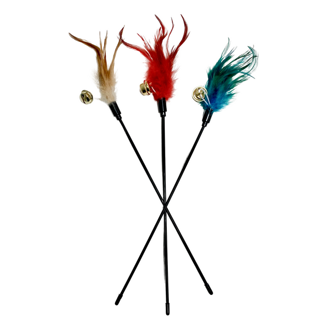 Short Feathered Teaser Wand