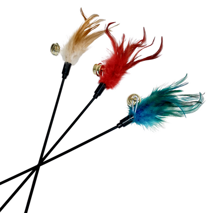 Short Feathered Teaser Wand