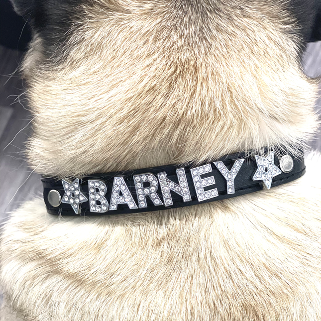 Personalised PU Collar Black
