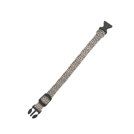 Beige/White Animal Print Dog LED Collar