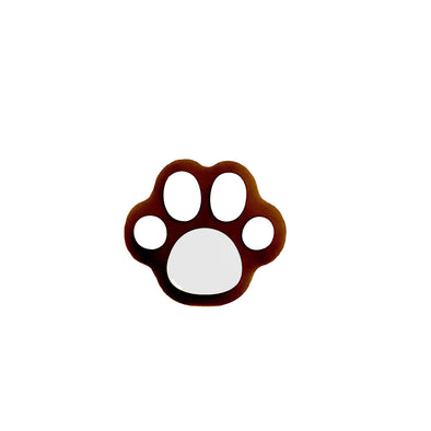 Animal Paw Print Cable Bite in Brown & White
