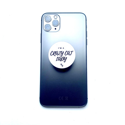 Crazy Cat Lady Phone Holder Marble Effect