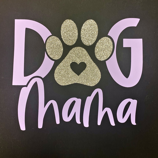 Dog Mama Black & Lilac Tote
