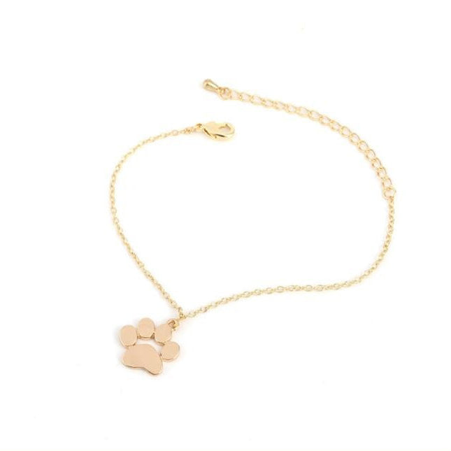 Solid Paw Design Bracelet Gold