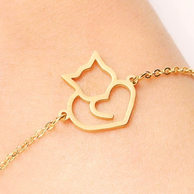 Gold Cat Design Bracelet
