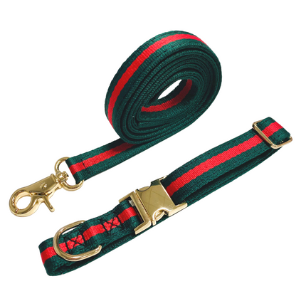 Racing Green Striped Lead