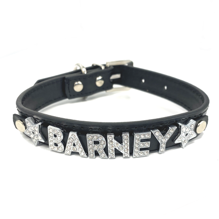 Personalised PU Collar Black