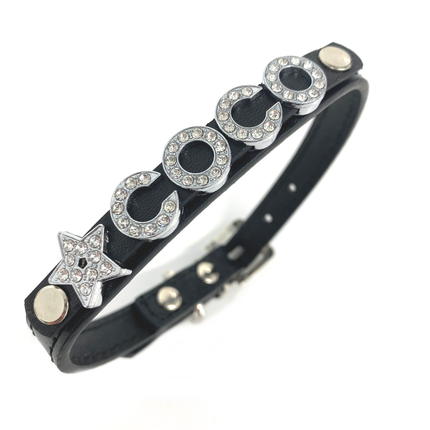 Personalised PU Collar Black