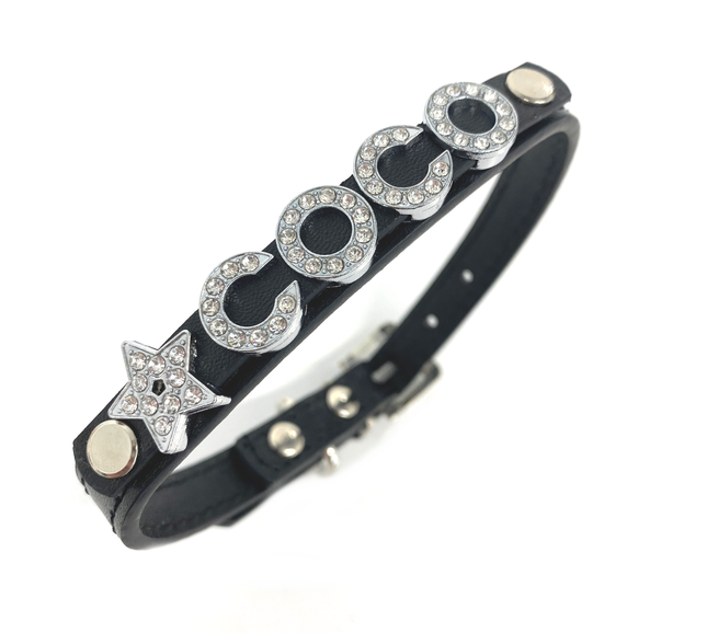Personalised PU Collar Black