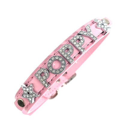 Personalised PU Collar Pink