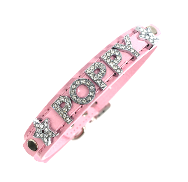 Personalised PU Collar Pink