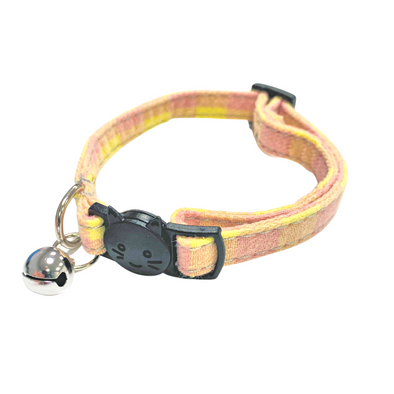 Cat Collar - Plaid Pink & Yellow