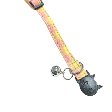 Cat Collar - Plaid Pink & Yellow