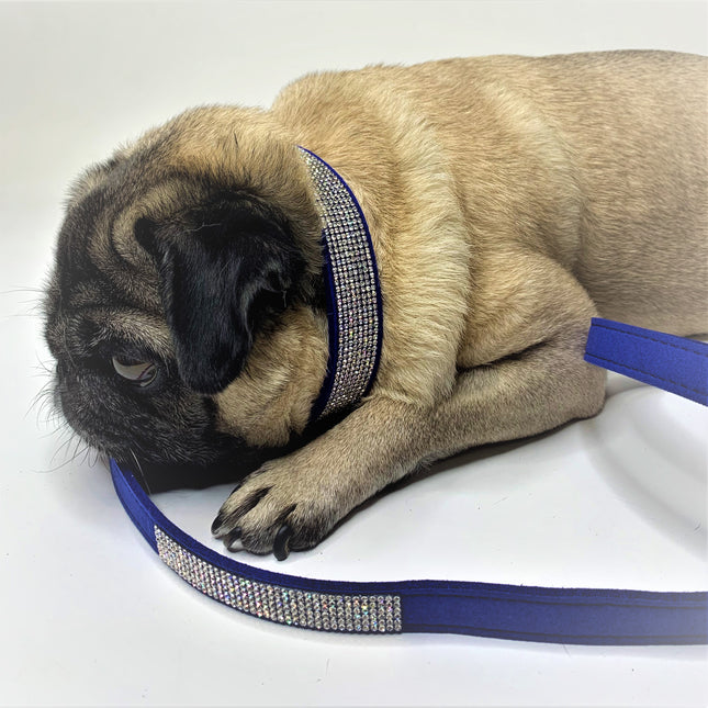Soft Touch Sparkle Collar in Dark Blue