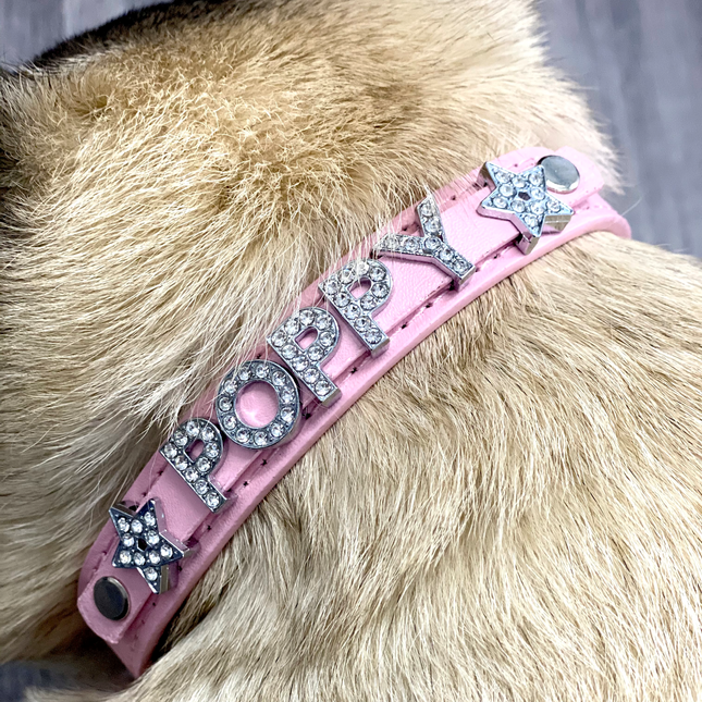 Personalised PU Collar Pink