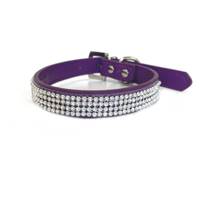 Sparkle PU Collar - Purple