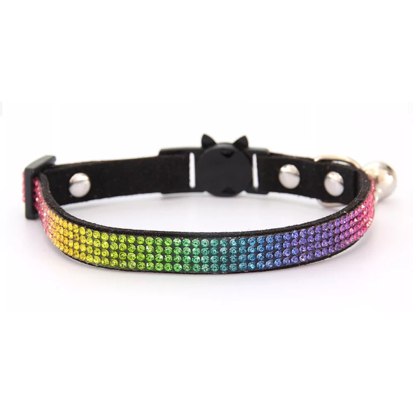 Cat Collar - Neon Rainbow Glitter