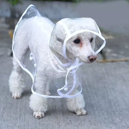Pet Raincoat in Blue Red White or Yellow