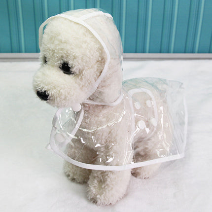 Pet Raincoat in Blue Red White or Yellow